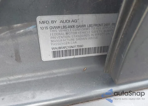 2016 Audi A4 2.0T Premium z USA, uszkodzony, nr VIN WAUBFAFL1GN017060